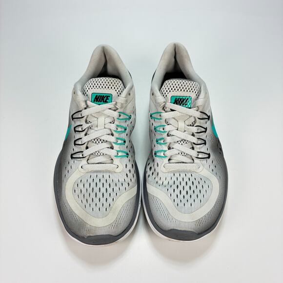 Nike Flex 2017 RN Light Gray Teal Running Shoes Lace Up 898476-007 Womens Sz 6.5 - Picture 3 of 10